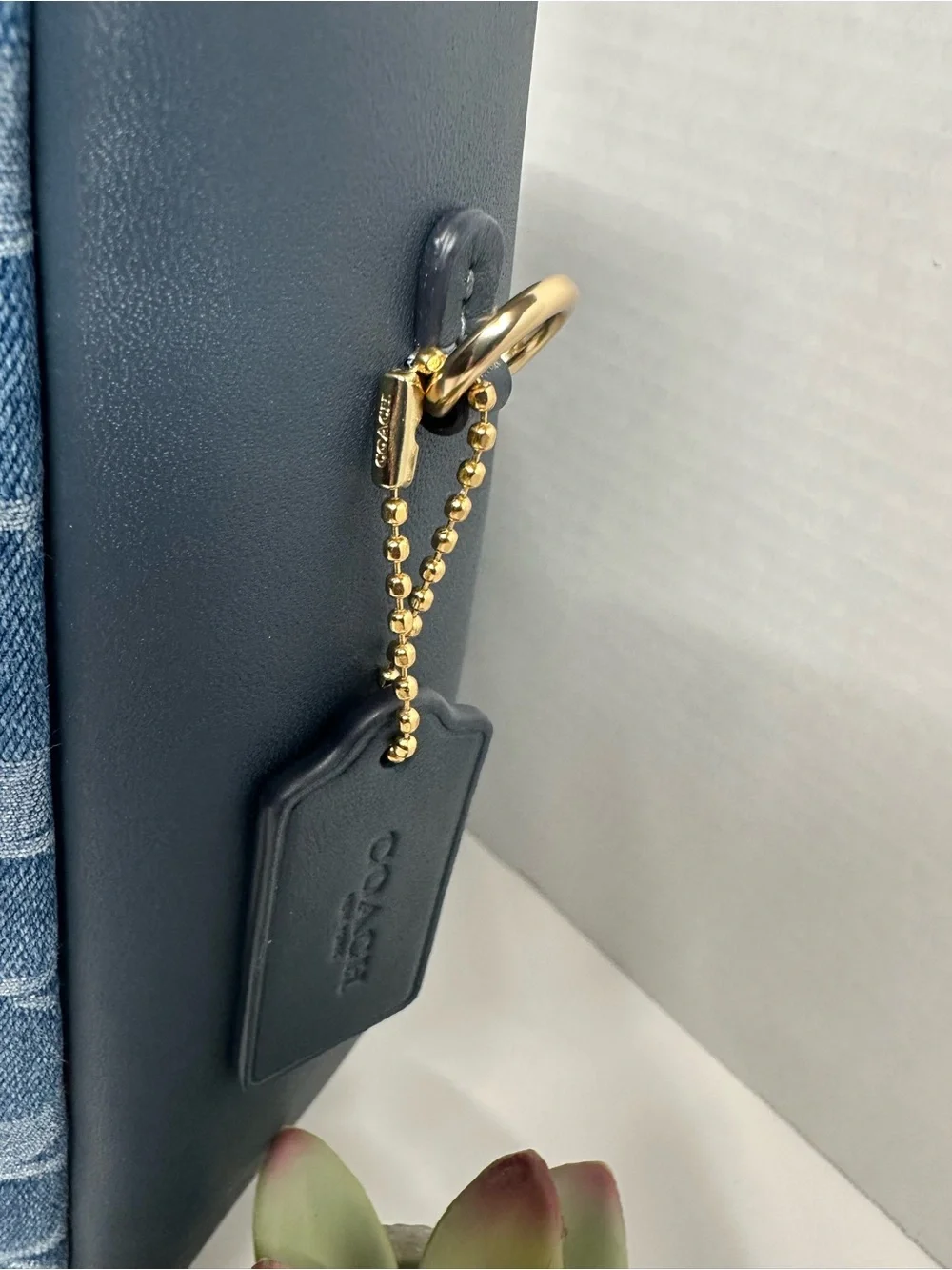Coach Denim Signature Shoulder Bag in Blue